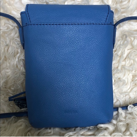 NWT Fossil Crystals Blue Fannie Phone Bag - Picture 3 of 5
